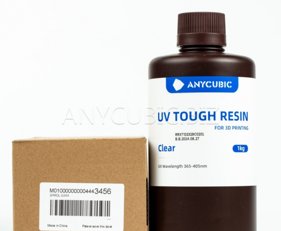 Фото 3 - ПРОЗОРНА Гнучка фотополімерна смола Anycubic Flexible Tough Resin CLEAR 1КГ