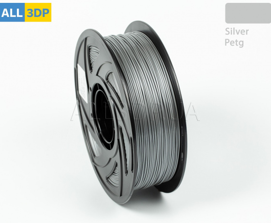 Фото 9 - Сріблястий PETG пластик Tronxy для 3D принтера 340м | 1 кг | 1,75 мм