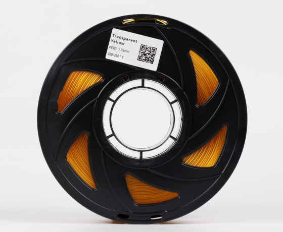 Фото 3 - PETG Напівпрозорий Жовтий 1кг | 1.75мм | 330м